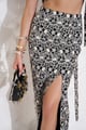 Emma Crochet Cutwork Maxi Skirt Black/White color