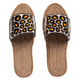 Cheetah Beaded Sandals Platforms White/Yellow/Black color