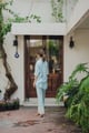 Light Blue Floral Embroidered Co-Ord Set Blue color