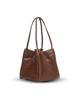 Scatto- Ladies Leather Handbag Dark Brown color