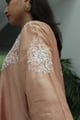Dull Rose Asymmetrical Kurta Set Rose color