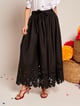 La Fiesta Embroidered Maxi Skirt Black color