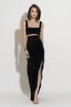 Black Sequins Maxi Skirt Leila Black color