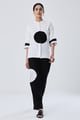Marble Co-Ord Set White & Black color