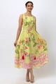 Fresh Bloom Smocked Crepe Dress - Jungle Marigold - Image 1