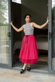 Dram Skirt Fuchsia color