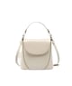 Vienna Ladies Leather Structured Bucket Bag Ivory Ivory color