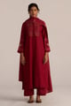 Maroon Embroidery Kurta Set Maroon color