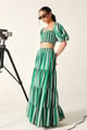 Hazel Co-Ord Set Green/White color