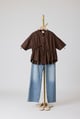 Zoe Shirt Espresso Brown color