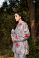 Plaid Blossom Kurta Blue/Beige/red color