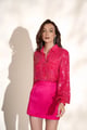Sequins Shirt Fuschia  color