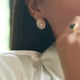 Numisma Studs White/Gold color