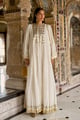 Crushed Gota Weave Maxi Ivory/Gold color