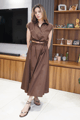 Brown Popline Skirt Set - Design By Queen Bee - Image 1