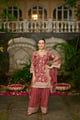 Nyra - Rust Organza Farsi Salwar Set Rust color