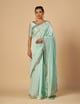 Chanderi Saree Aqua color