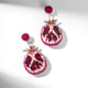 Pomegranate Earrings Red color