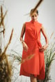 Origami Dress Red color