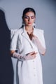 Zen Blazer Dress Ivory color