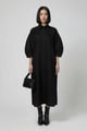 Black Cotton Poplin Dress Black color