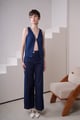 Denim Dusk Waistcoat Navy Blue color