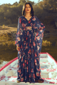 Hazel Kaftan Blue color