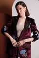 Vine Bloom Blazer Wine color