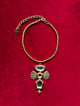 Polki Angle Wing Necklace Gold color