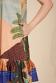 Ember Dress in Desert Bloom Print Green/Blue color