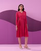 Angny Dress Fuscia color