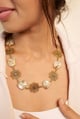 Maharani Mother of Pearl Necklace Gold color