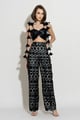 Raven Cutwork Pants Black color