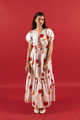 Salum Dress White/Red color