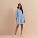 Light Blue Embroidered Dress Blue color