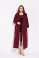 Veronica Oversized Trench Burgundy color