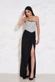 Alice Corset And Kylie Draped Skirt Co-Ord Black color