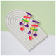 Teen Patti Earrings Multicolor color