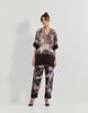 Black Tunic with Pants in Georgette Black color