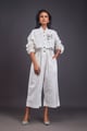 Utility Jumpsuit with Badges White color