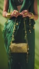 Chitthi- Handbag Gold/Green color
