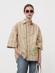 Palma Stripe Shirt Beige color