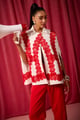 Cindy Cape White/Red color