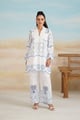 Shreya Poplin Cotton Embroidered Matching Set White color