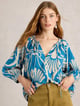 Marley Linen Blend Top BLUE PR color