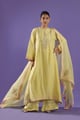 Chandni Choga & Palazoo Set Lemon Yellow color