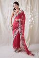 Ravya Embellished Pre-Stitched Saree Set Pink color