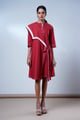 Brick Aster –  Modern Angle Dress Red color