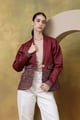 Ruby Blazer Burgundy color