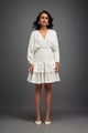 Dress with Tiered Skirt White color